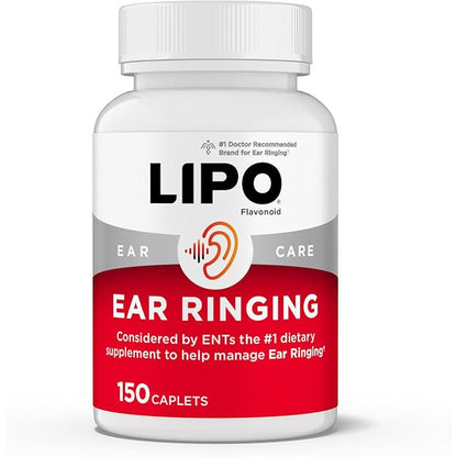 LIPO Ear Ringing Relief Supplement Clinically Studied Lemon Bioflavonoids 150 Caplets