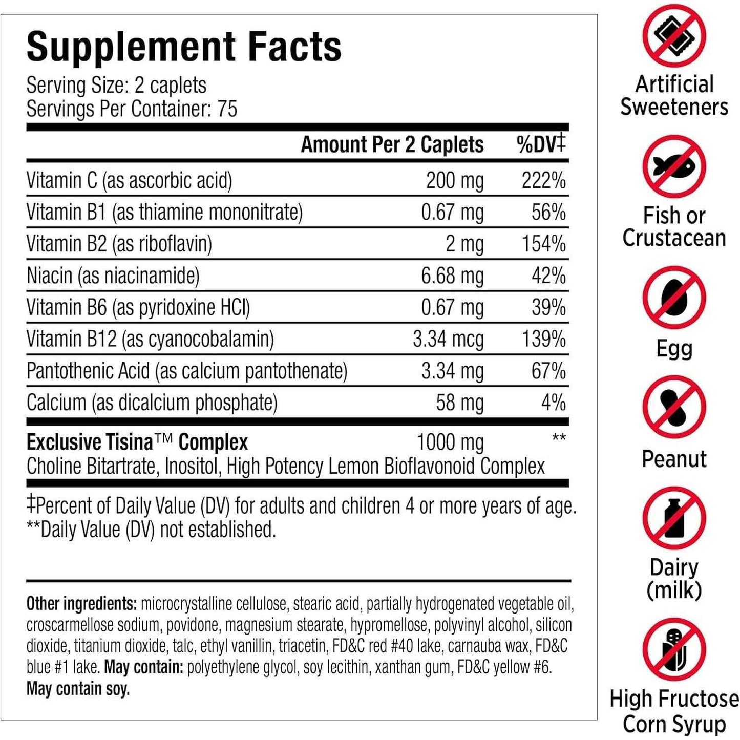 LIPO Ear Ringing Relief Supplement Clinically Studied Lemon Bioflavonoids 150 Caplets