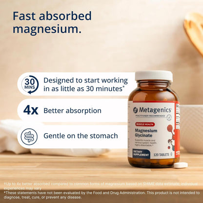 Metagenics Magnesium Glycinate 100mg Supplement 120 Tablets