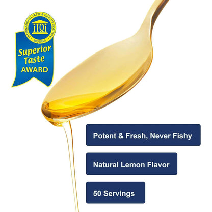 Carlson Cod Liver Oil 1100 Mg Omega-3s Liquid Lemon 250 Ml