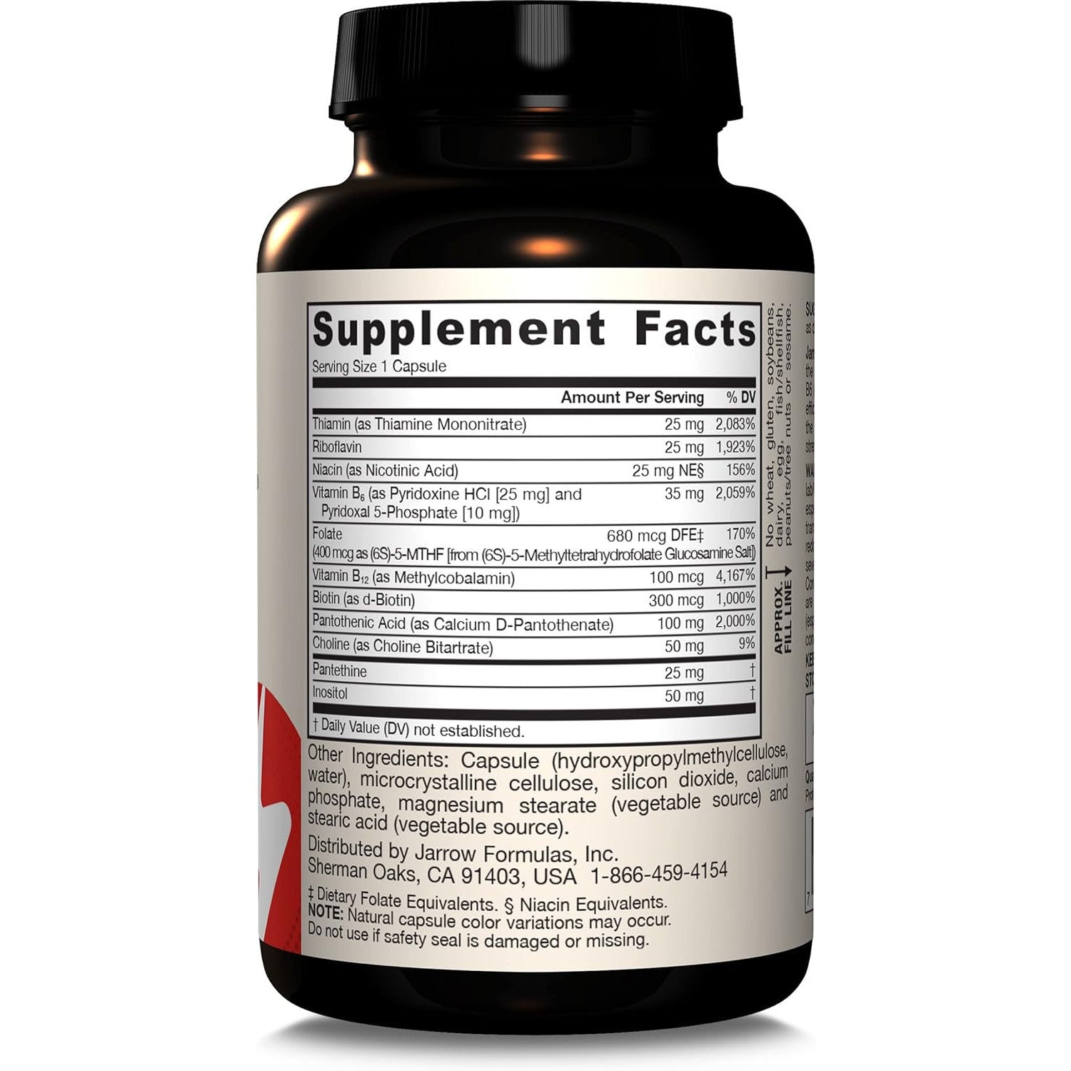 Jarrow Formulas B-Right Vitamin B Complex Formula 100 Veggie Caps