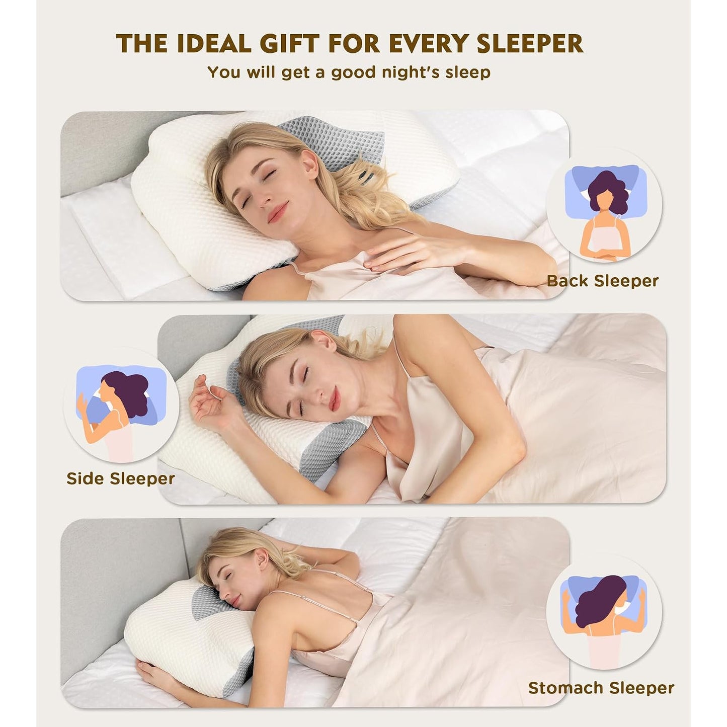 Osteo Cervical Pillow Memory Foam Orthopedic Neck Pain Relief