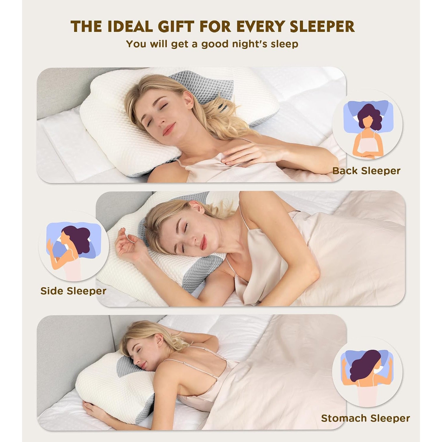 Osteo Cervical Pillow Memory Foam Orthopedic Neck Pain Relief