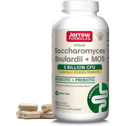 Jarrow Formulas Saccharomyces Boulardii + MOS Probiotic Capsules 5 Billion CFU