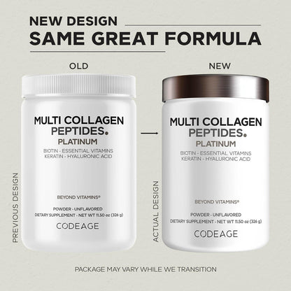 Codeage Multi Collagen For Women & Men Biotin 10000mcg Unflavored Powder
