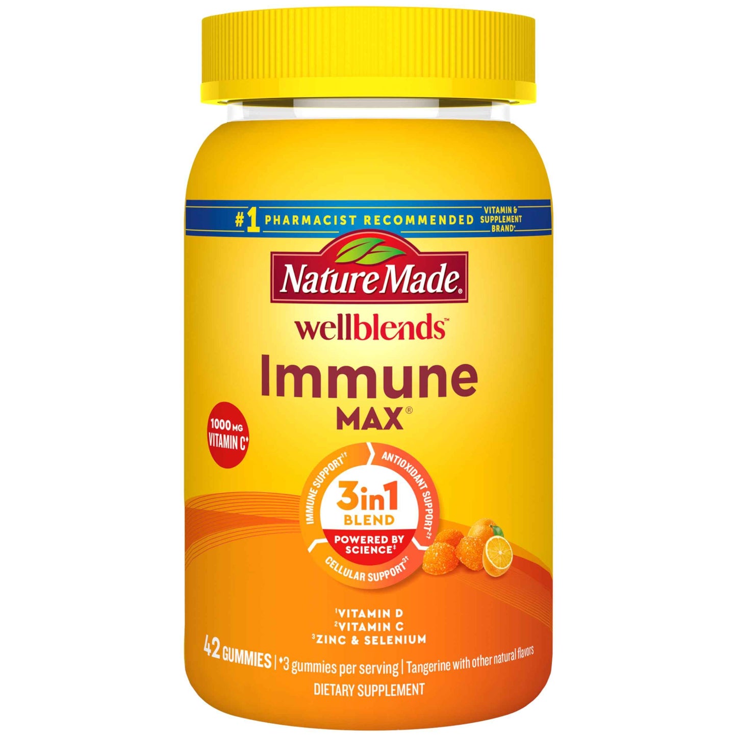 Nature Made Wellblends ImmuneMAX Gummies, Vitamin C, Zinc