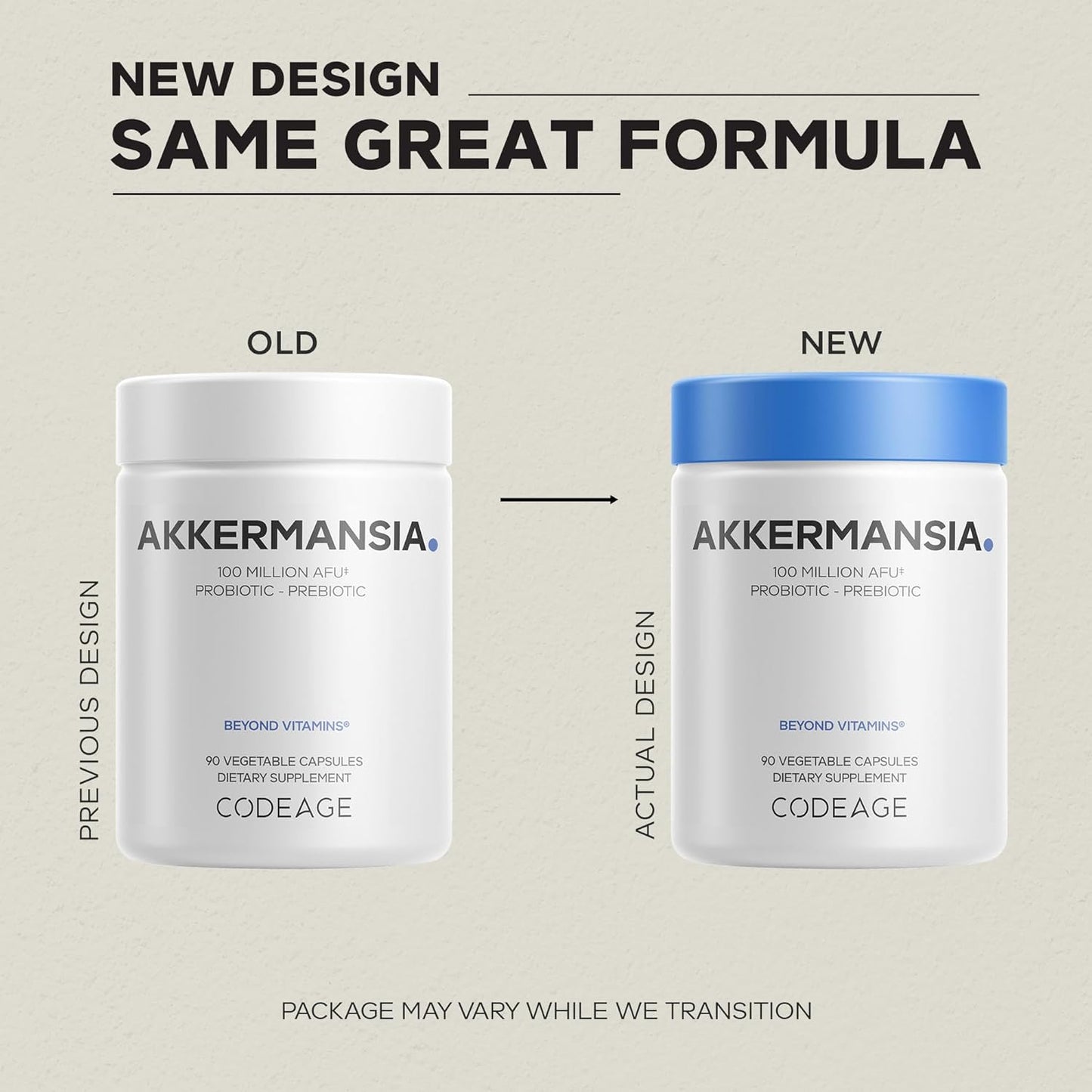 Codeage Akkermansia Muciniphila Probiotic Supplement 90 Capsules 3-Month Supply
