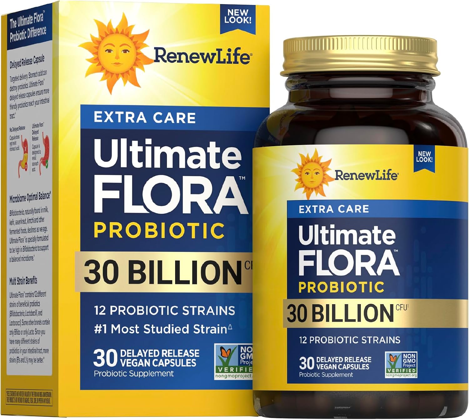 Renew Life Extra Care Digestive Probiotic Capsules 30 Billion CFU 30 Count
