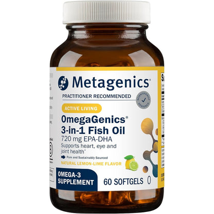 Metagenics OmegaGenics EPA-DHA 720 mg Fish Oil Softgels 60 Count