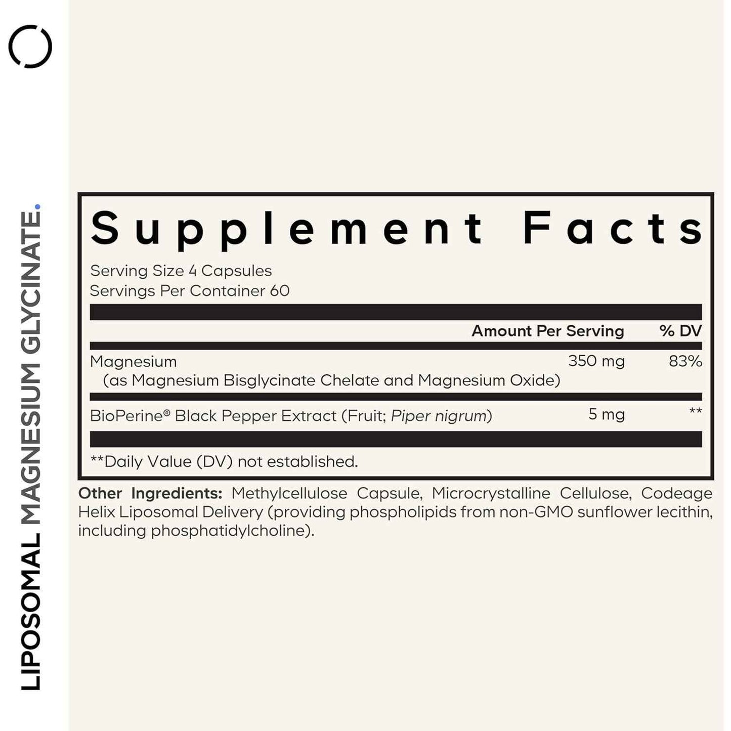 Codeage Liposomal Magnesium Glycinate Supplement 240 Count
