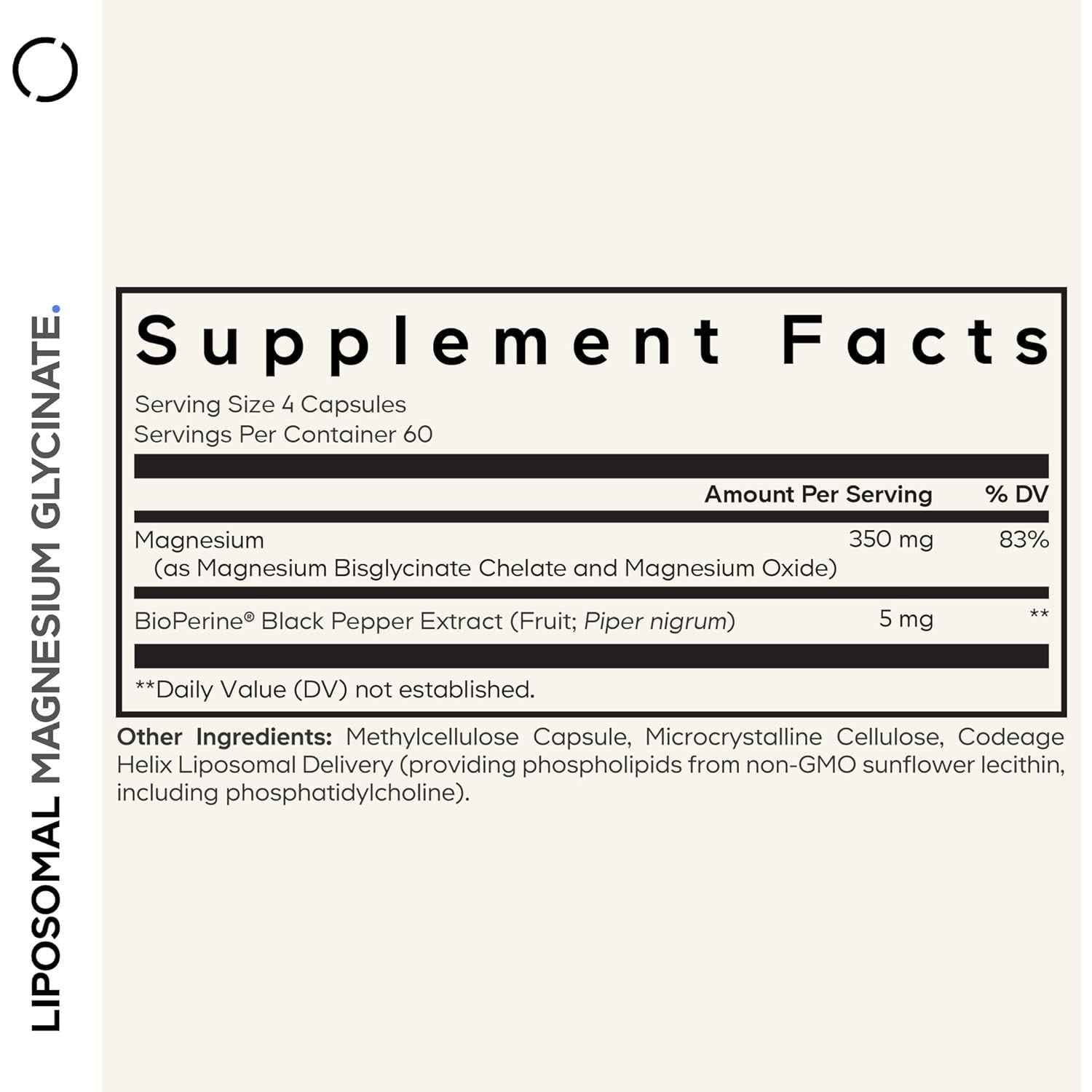 Codeage Liposomal Magnesium Glycinate Supplement 240 Count