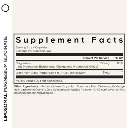 Codeage Liposomal Magnesium Glycinate Supplement 240 Count