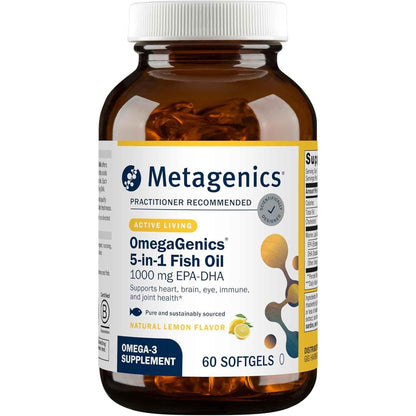 Metagenics OmegaGenics Omega-3 Fish Oil 1000mg EPA DHA 60 Count