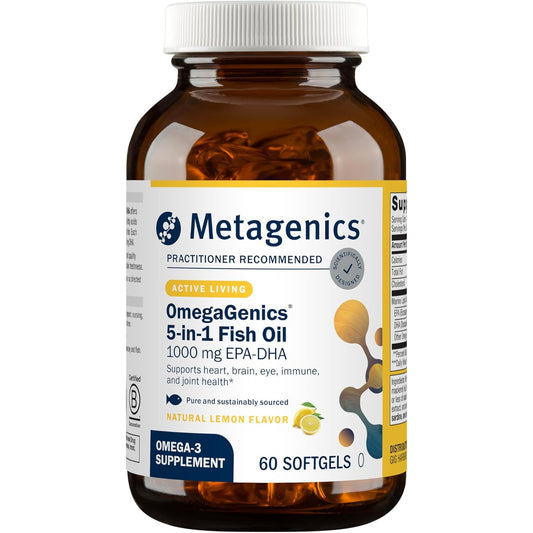Metagenics OmegaGenics Omega-3 Fish Oil 1000mg EPA DHA 60 Count