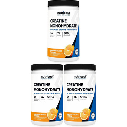 Nutricost Creatine Monohydrate Micronized Powder 500G, 5000mg Per Serv (5g) - 100 Servings, 17.9 Oz
