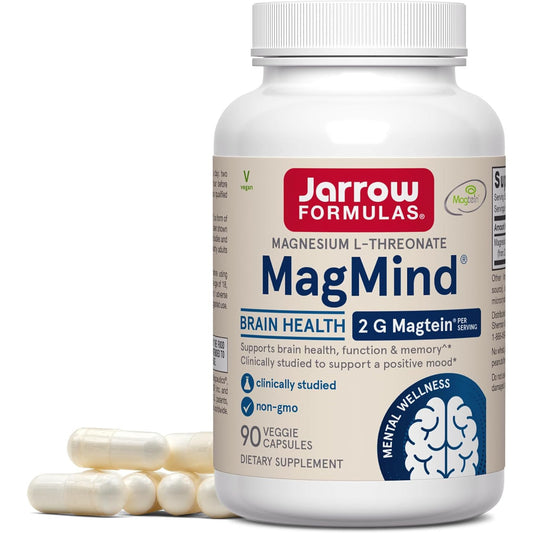 Jarrow Formulas MagMind Magnesium L-Threonate Supplement 90 Capsules