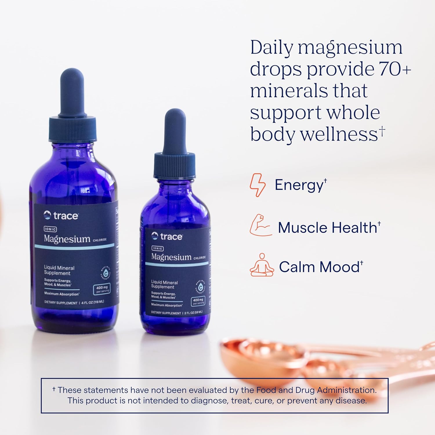 Trace Minerals Liquid Ionic Magnesium Supplement 400 mg 4 oz