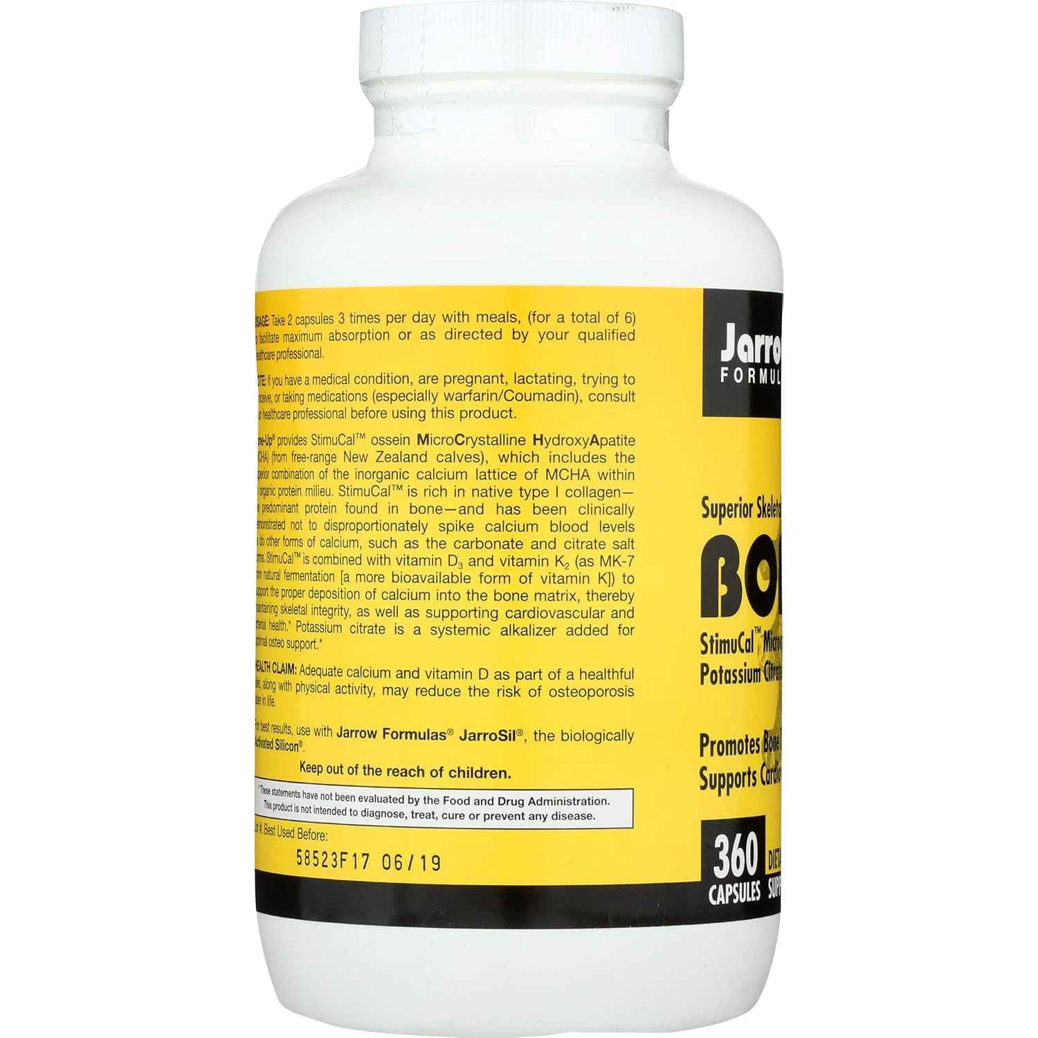 Jarrow Formulas BoneUp Bone Strength Supplement 360 Capsules
