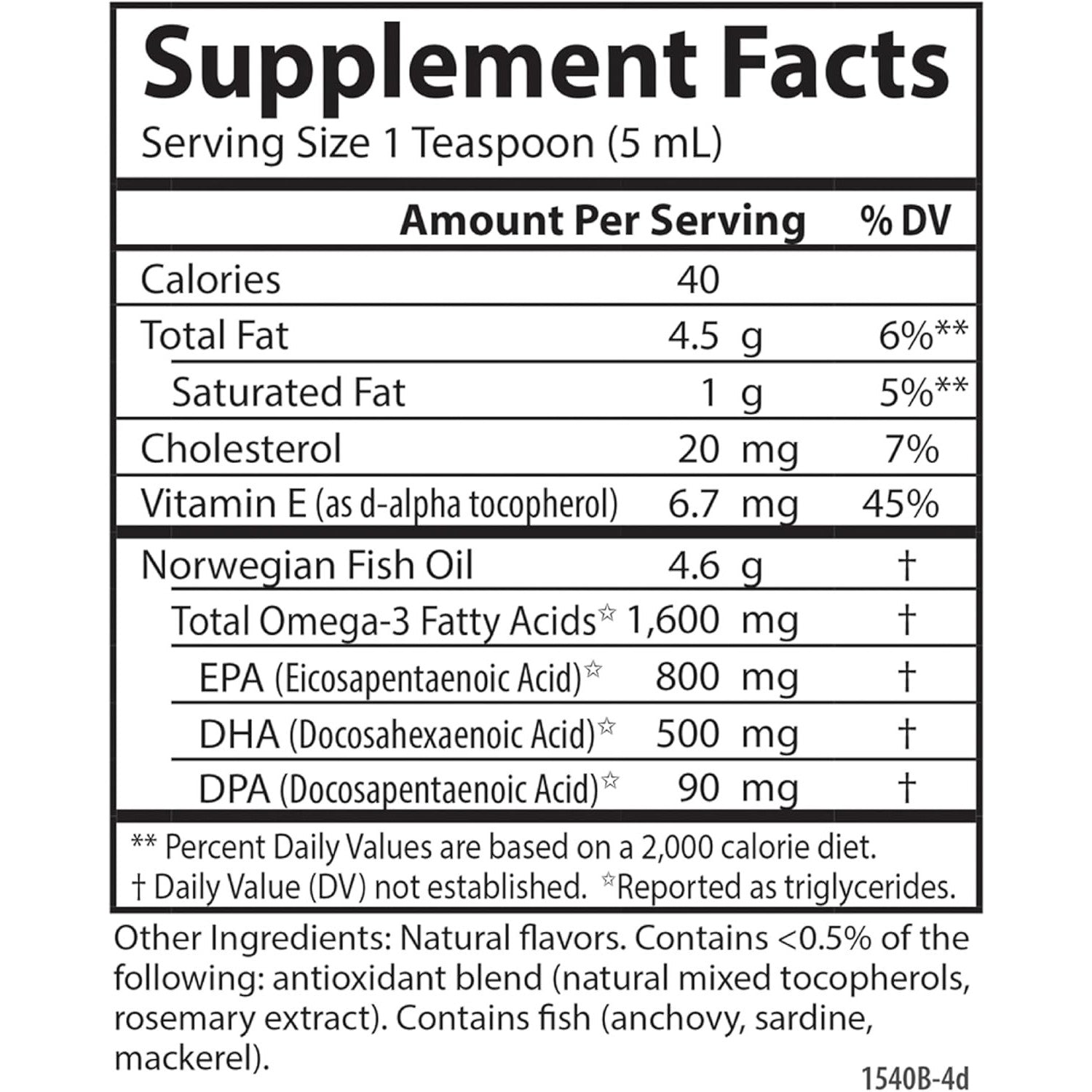 Carlson The Very Finest Fish Oil 1600mg Omega-3s Liquid Lemon