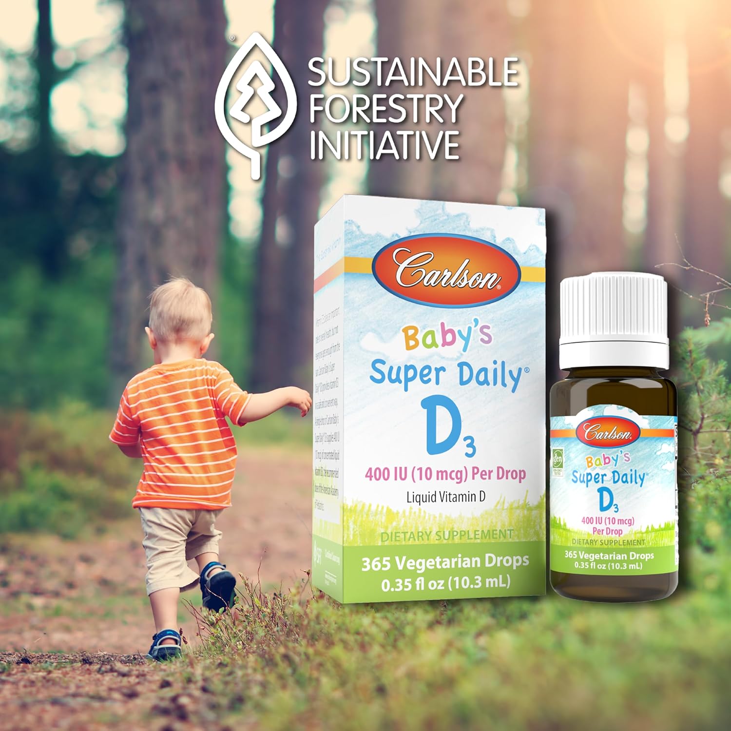 Carlson Baby's Super Daily D3 Vitamin D Drops 400 IU 1-Year