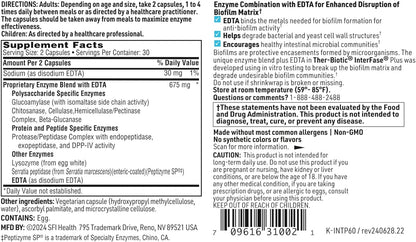 Klaire Labs Interfase Plus Multi-Enzyme Supplement with EDTA 60 Capsules