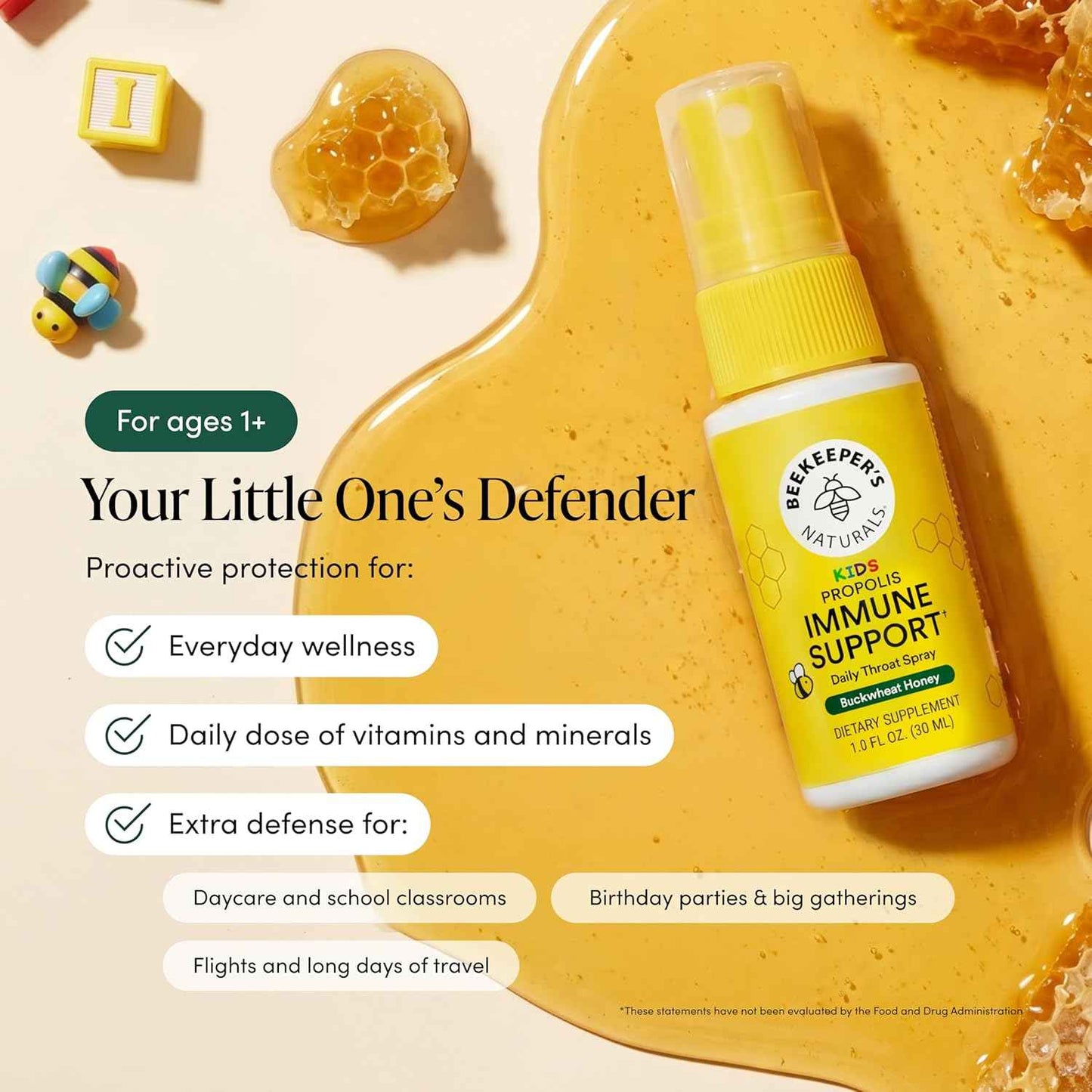 Beekeeper's Naturals Propolis Throat Spray 95% Bee Propolis Extract