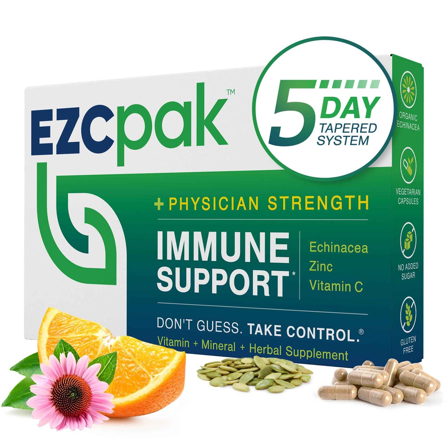 EZC Pak 5-Day Tapered Immune Support Booster - Vitamin Immune Support