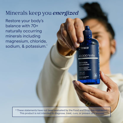 Trace Minerals 40,000 Volts Liquid Electrolyte Concentrate Ionic Minerals 8oz