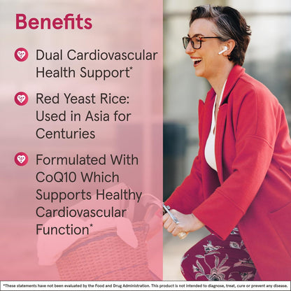 Jarrow Formulas Red Yeast Rice 1200 mg and CoQ10 100 mg Veggie Caps