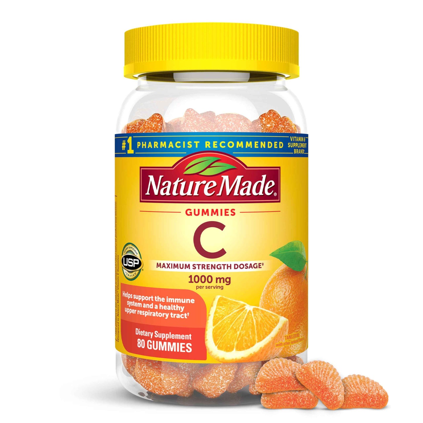 Nature Made Maximum Strength Dosage Vitamin C 1000mg per Serving, Adult - 80 Gummies