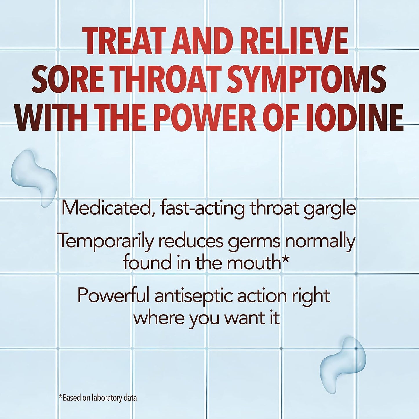 Betadine Sore Throat Relief Gargle 8 Oz Fast Acting Antiseptic Mint