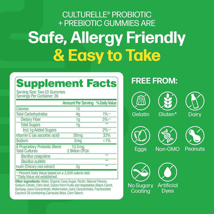 Culturelle Daily Probiotic Gummies Berry Flavor 52 Count