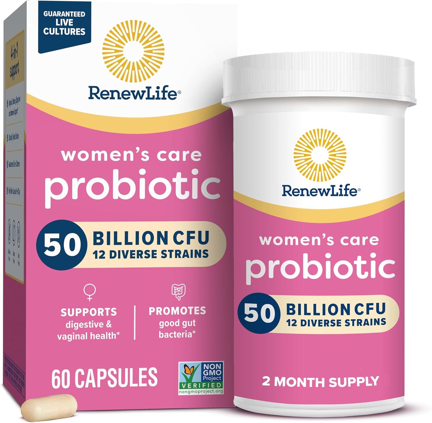 Renew Life Women's Probiotic Capsules 50 Billion CFU 60 Count