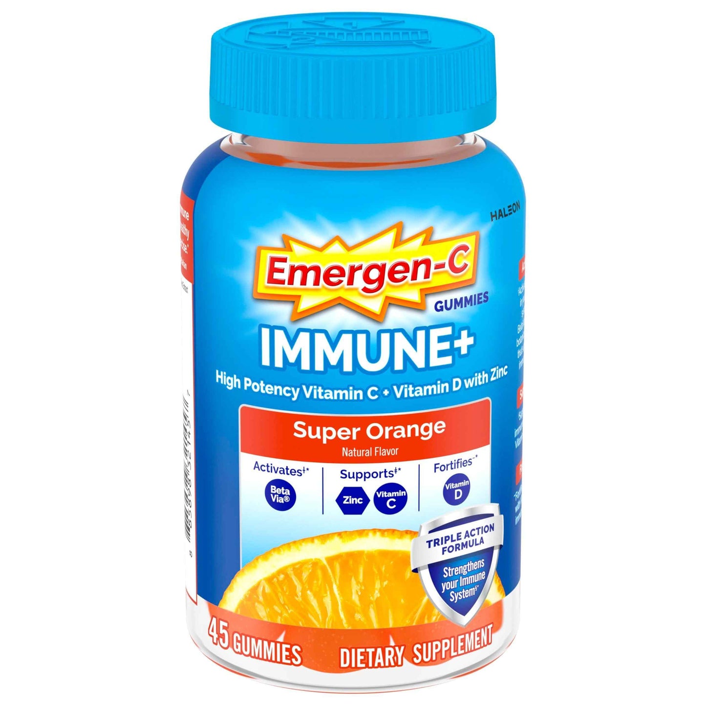 Emergen-C Immune+ Triple Action Immune Support Gummies, BetaVia (R) - 45 Ct
