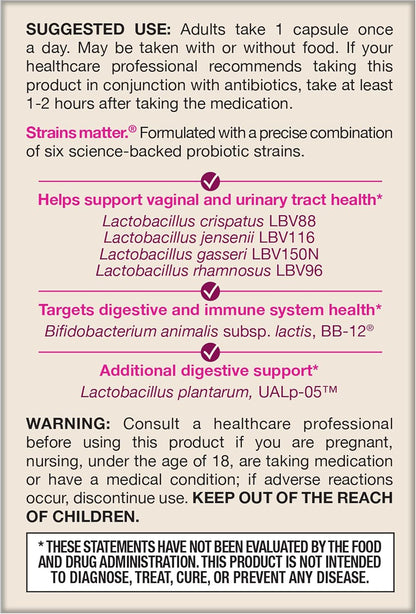 Jarrow Formulas Fem-Dophilus Advanced Probiotics 10 Billion CFU 30 Capsules