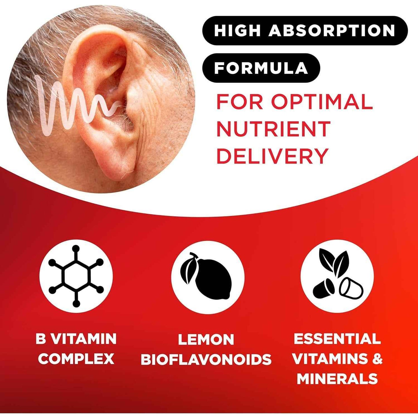 LIPO Ear Ringing Support Supplement Lemon Bioflavonoid Complex