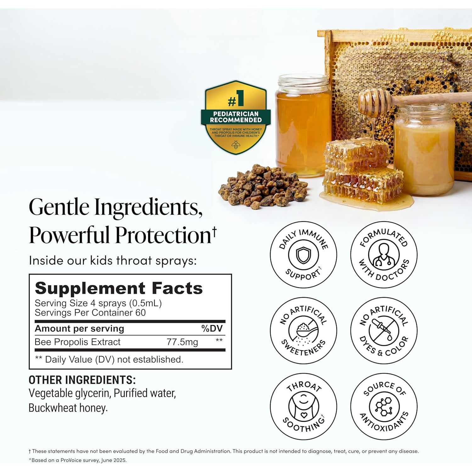 Beekeeper's Naturals Propolis Throat Spray 95% Bee Propolis Extract