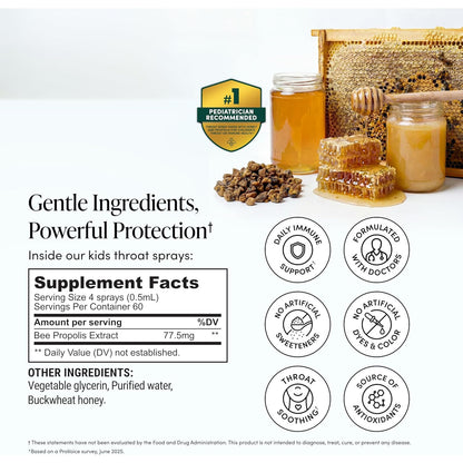 Beekeeper's Naturals Propolis Throat Spray 95% Bee Propolis Extract
