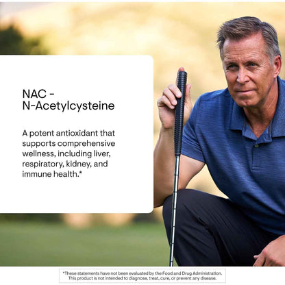 Thorne NAC N-Acetylcysteine 500mg Supplement 90 Count