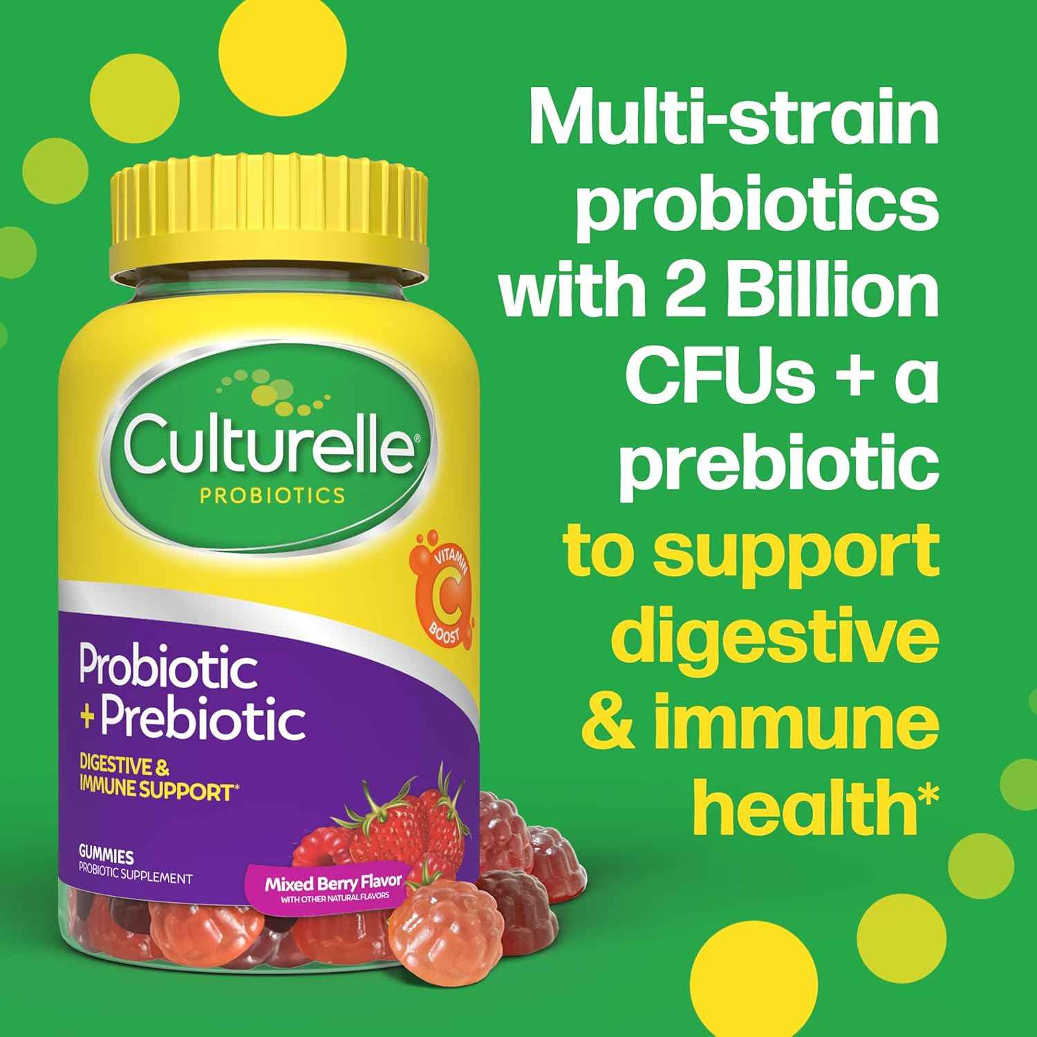 Culturelle Daily Probiotic Gummies Berry Flavor 52 Count