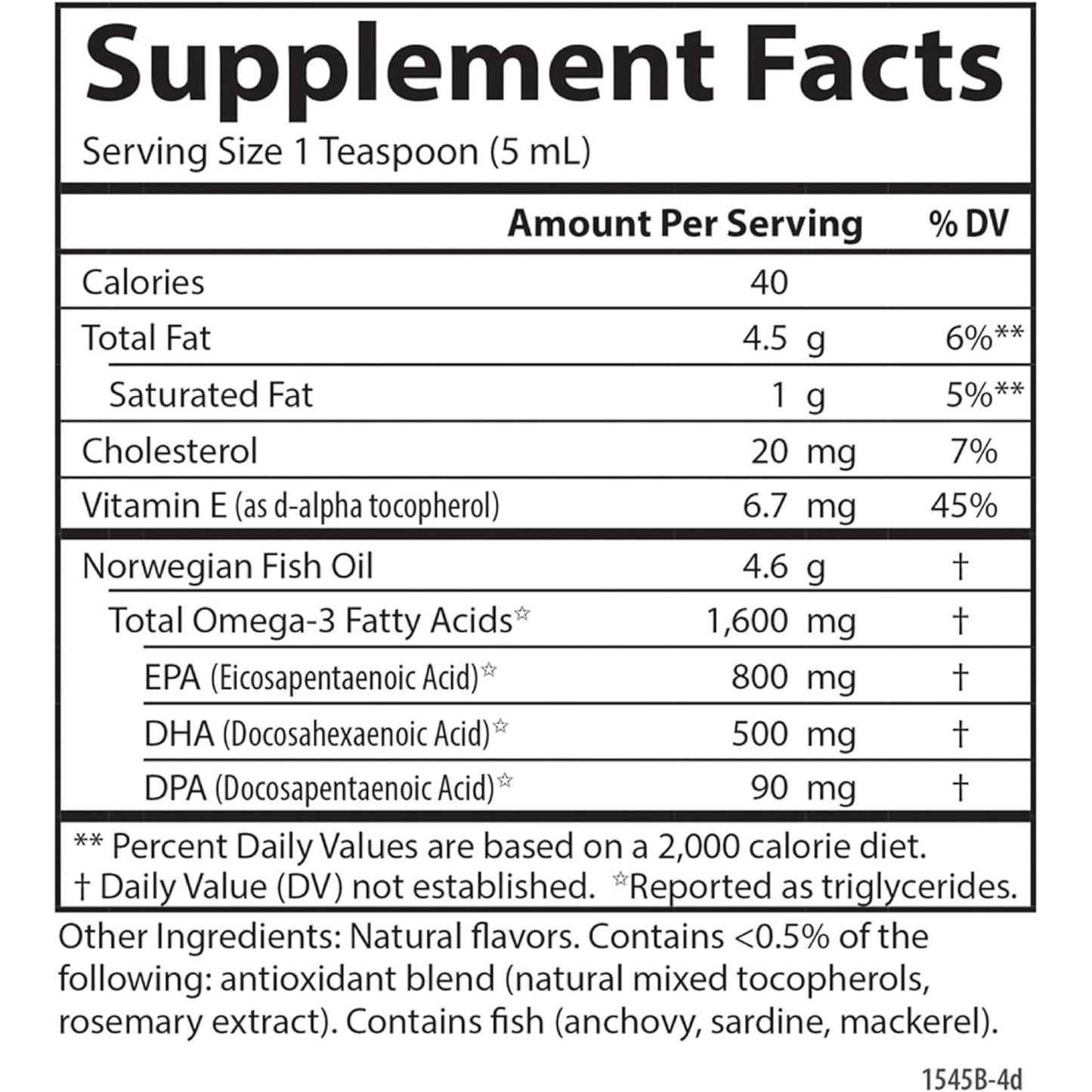 Carlson The Very Finest Fish Oil 1600 mg Omega-3s Liquid Supplement Lemon 16.9 Fl Oz