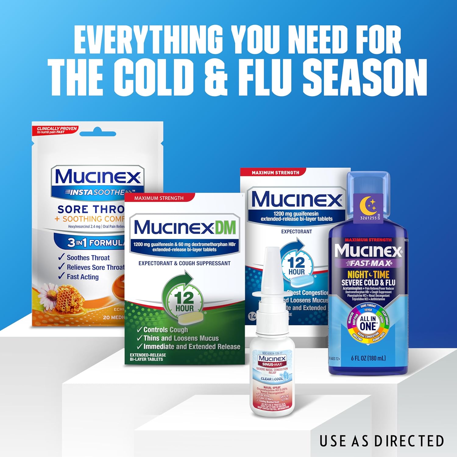 Mucinex Sinus-Max Nasal Spray Decongestant 12-Hour Clear & Cool 0.75 fl oz