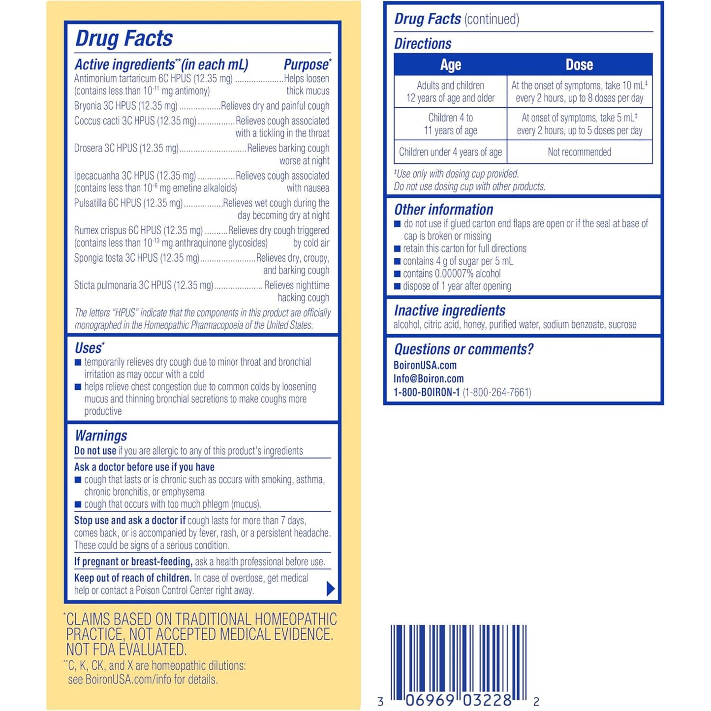 Boiron Chestal Honey Cough Syrup 6.7 fl oz