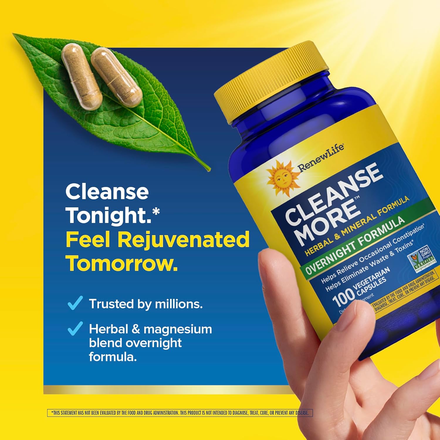 Renew Life Cleanse More Detox Herbal Supplement Capsules 100 Count