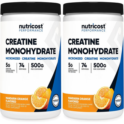 Nutricost Creatine Monohydrate Micronized Powder 500G, 5000mg Per Serv (5g) - 100 Servings, 17.9 Oz