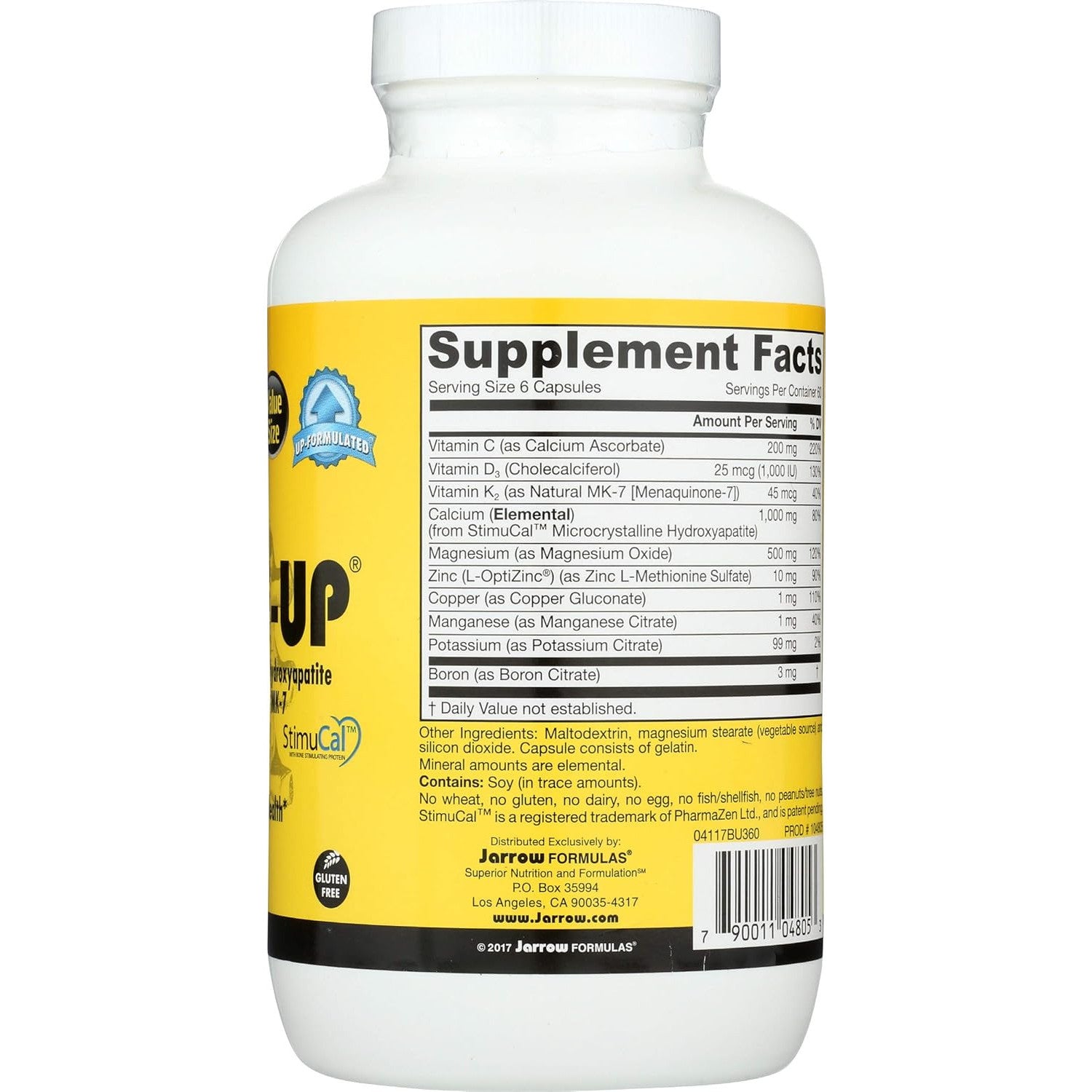 Jarrow Formulas BoneUp Bone Strength Supplement 360 Capsules