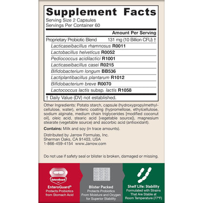 Jarrow Formulas Jarro-Dophilus Probiotic 10 Billion CFU 120 Count