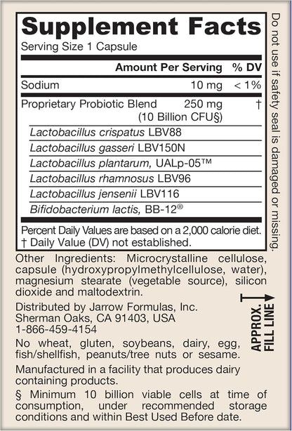 Jarrow Formulas Fem-Dophilus Advanced Probiotics 10 Billion CFU 30 Capsules