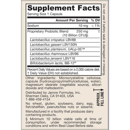 Jarrow Formulas Fem-Dophilus Advanced Probiotics 10 Billion CFU 30 Capsules
