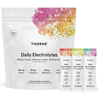 Thorne Daily Electrolytes Powder Drink Mix NSF 30 Stick Packs